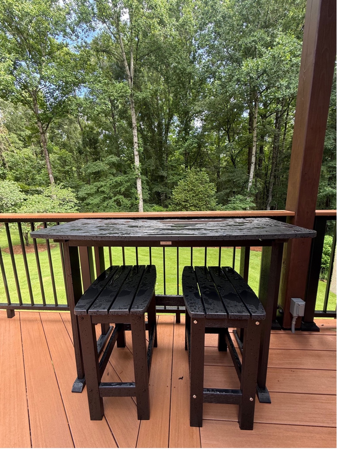 Deck with dining area
