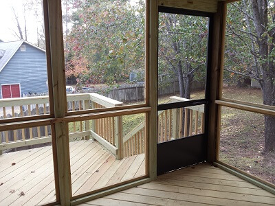 Screened porch door