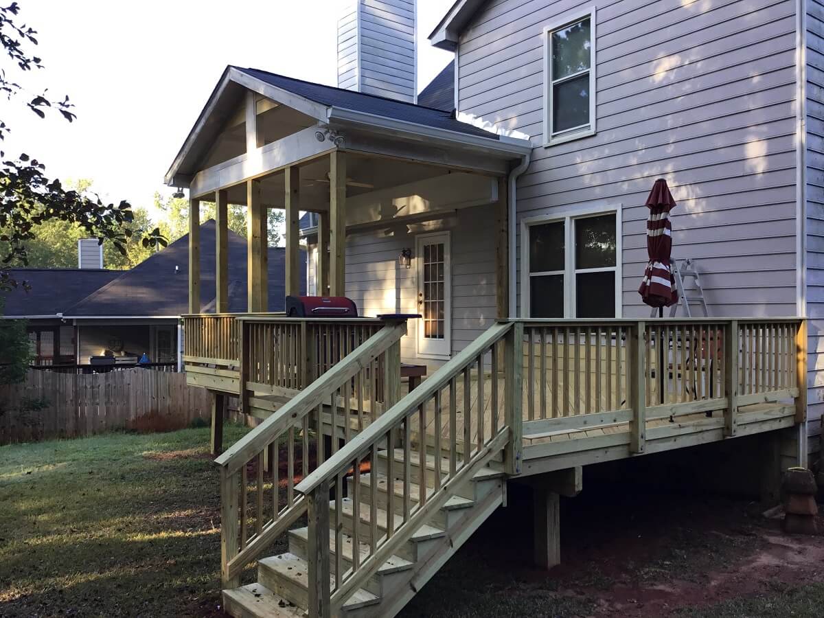 Custom backyard deck and porch