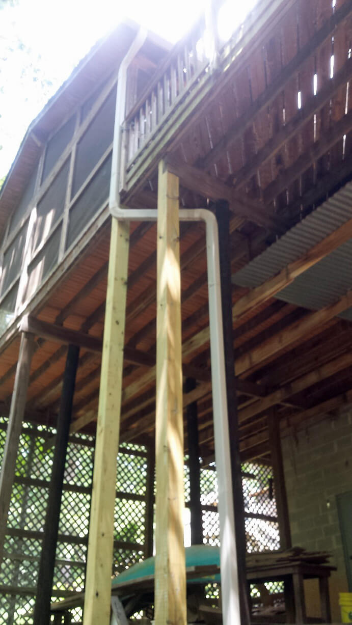 New porch support posts