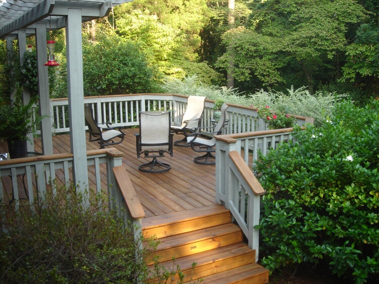 new deck in garden