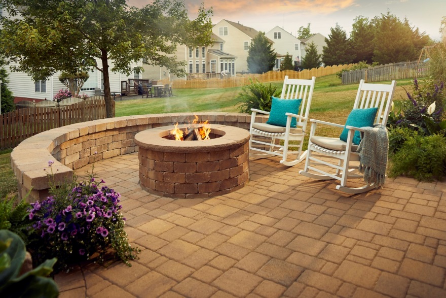 Macon patio and fire pit combinations