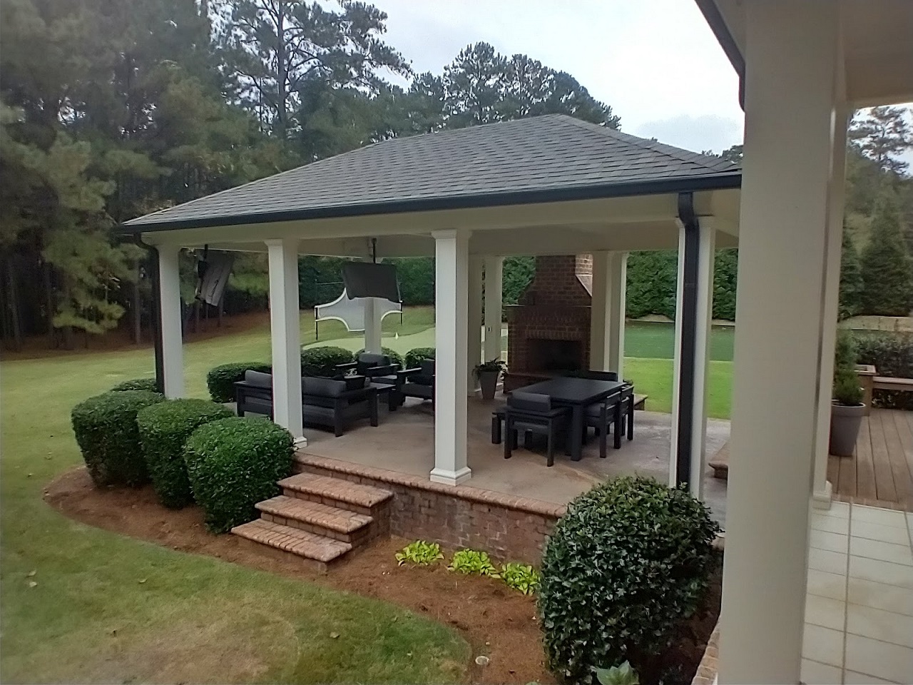 new custom gazebo in macon ga appears original to the home and surround