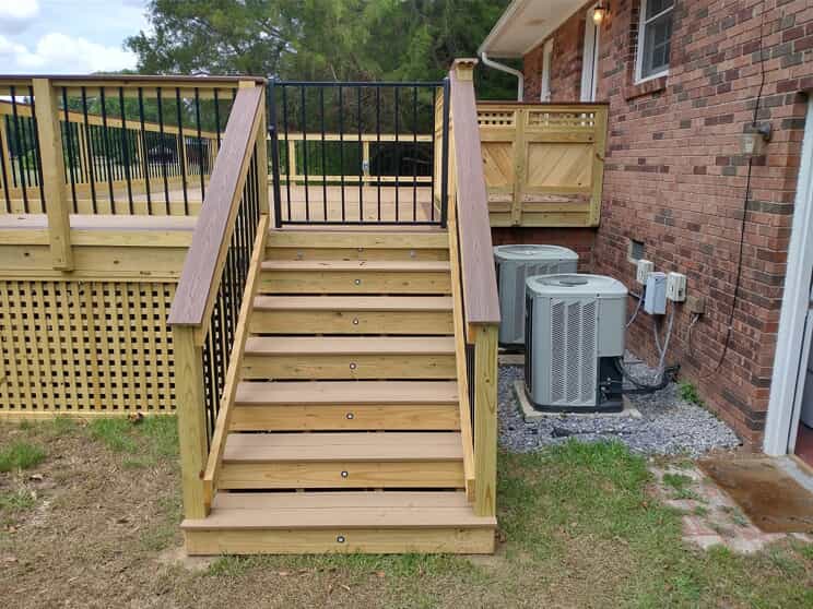 Perry GA custom deck stairs