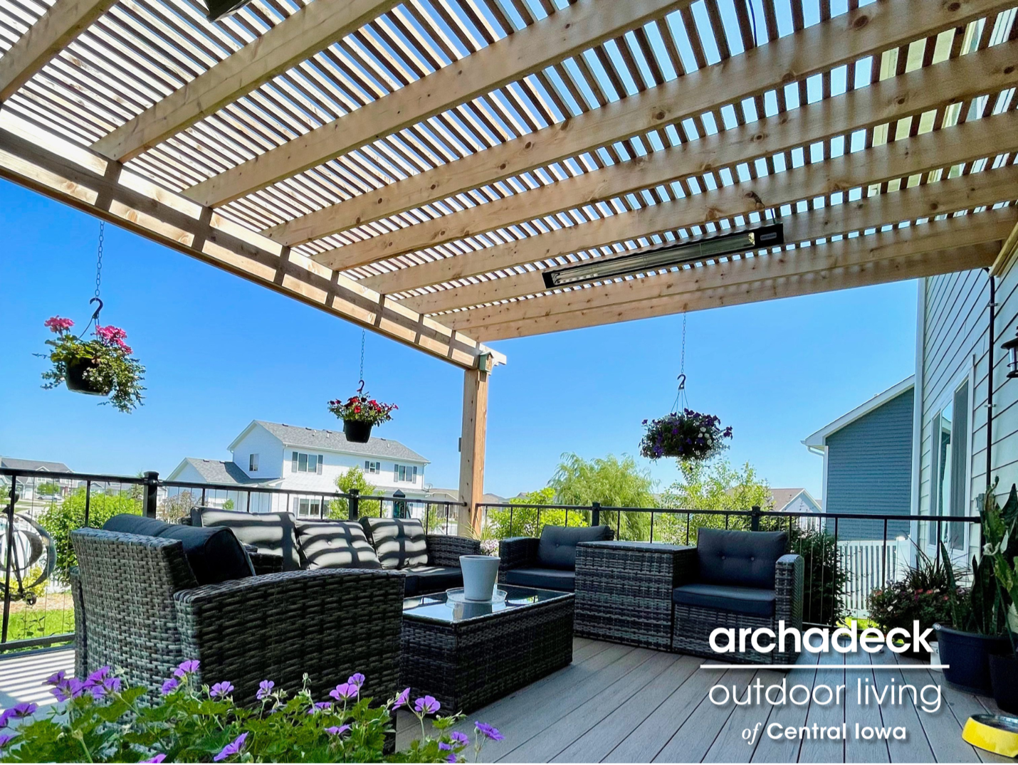 Polk City deck with shade structure