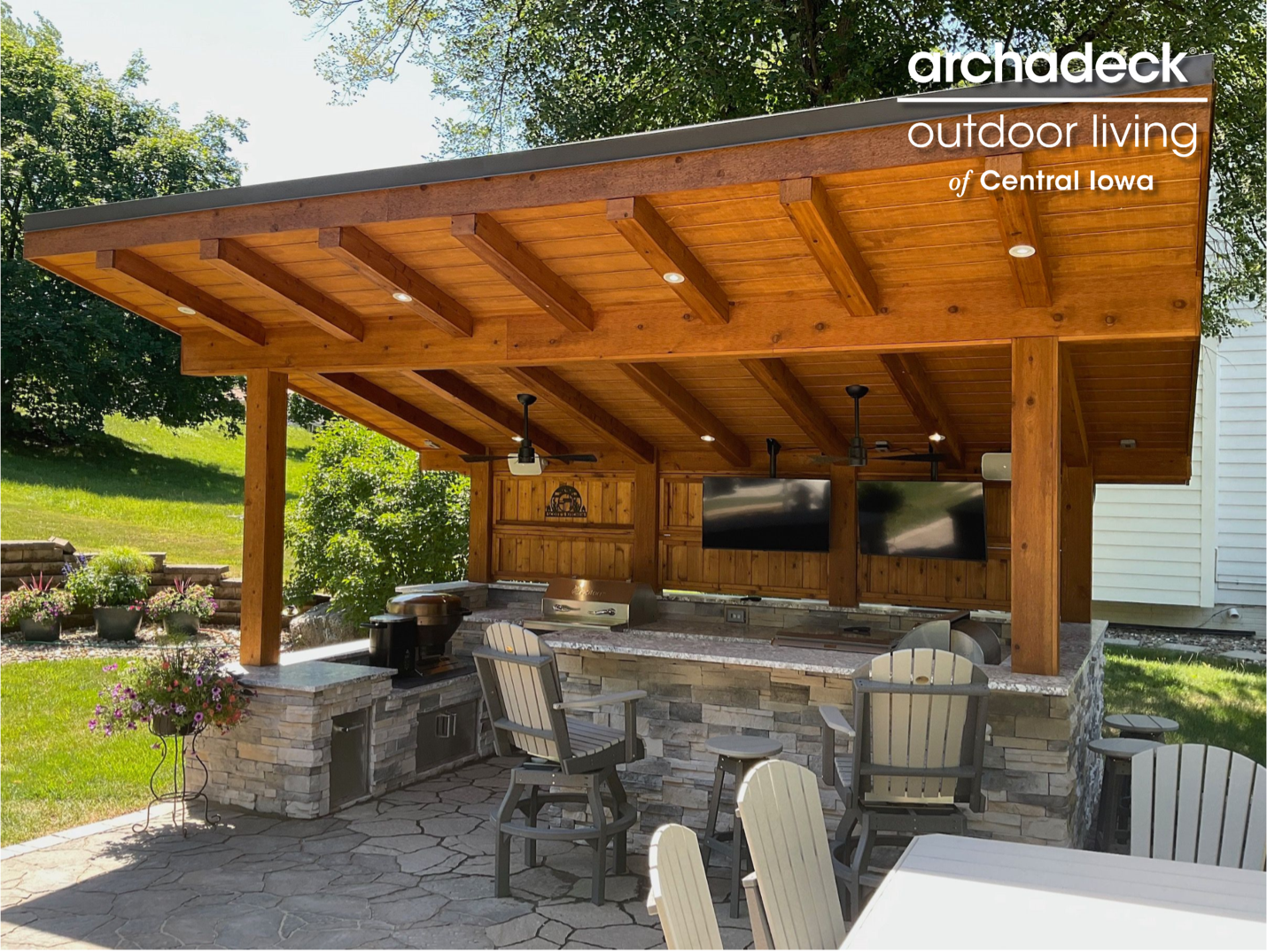 Polk City covered outdoor kitchen
