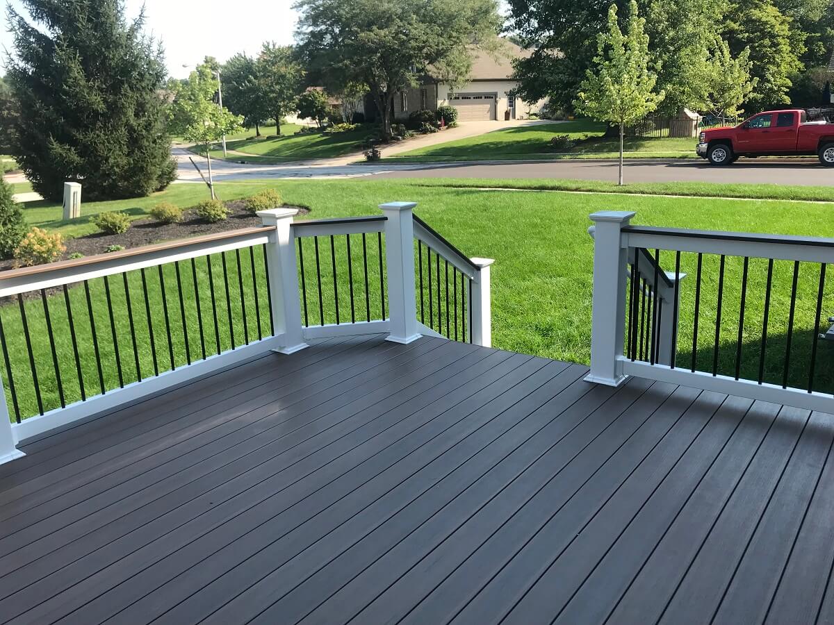 Custom backyard wood deck
