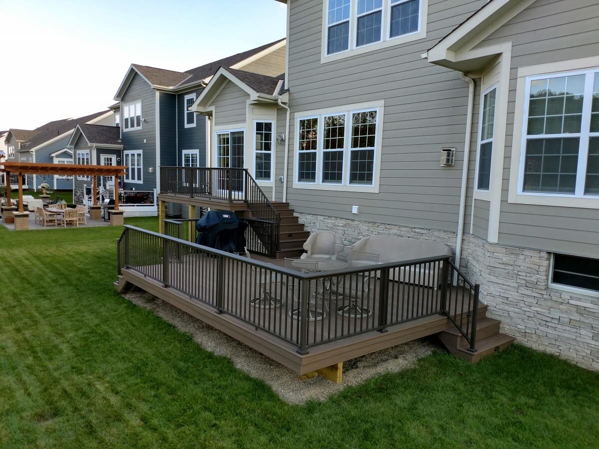 Custom backyard multi-level deck 