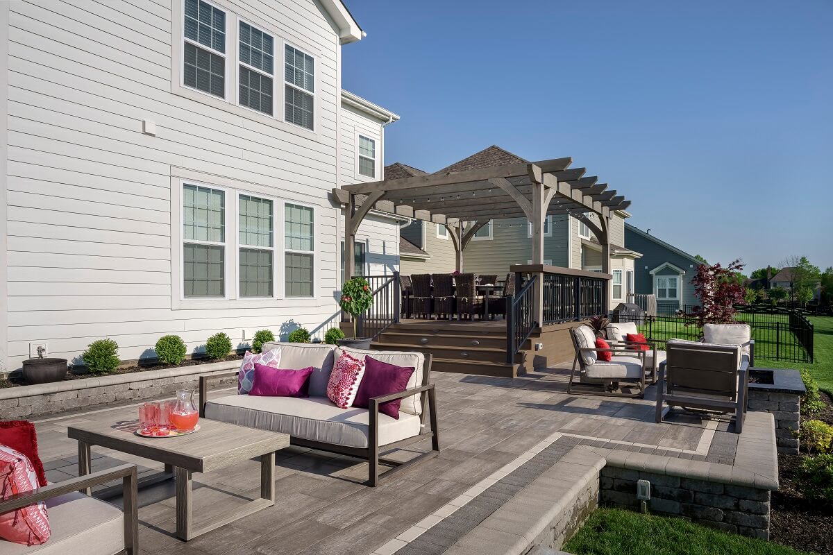 Custom backyard deck and patio