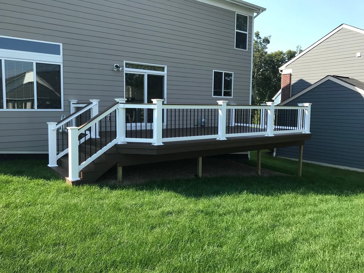 Custom backyard composite deck