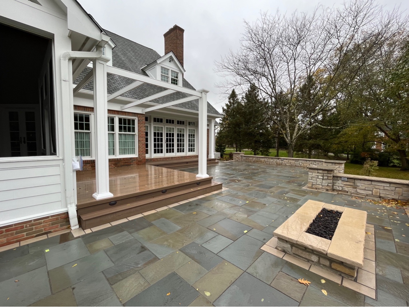 Unilock patio with TimberTech deck