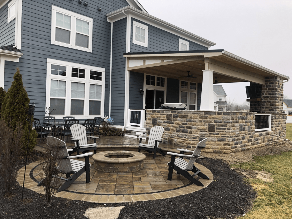 seating area around fire pit