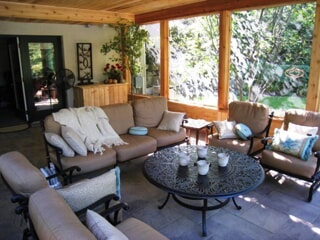 Combination Rustic and Formal Screen Porch