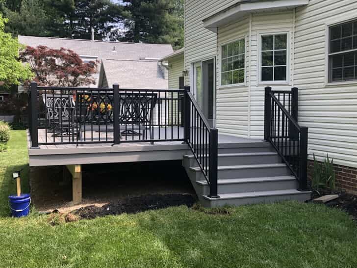 side view of deck