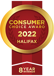 Red & Gold Award Badge - Consumer Choice Award 2022 Halifax