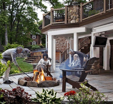 Backyard bliss by the fire pit