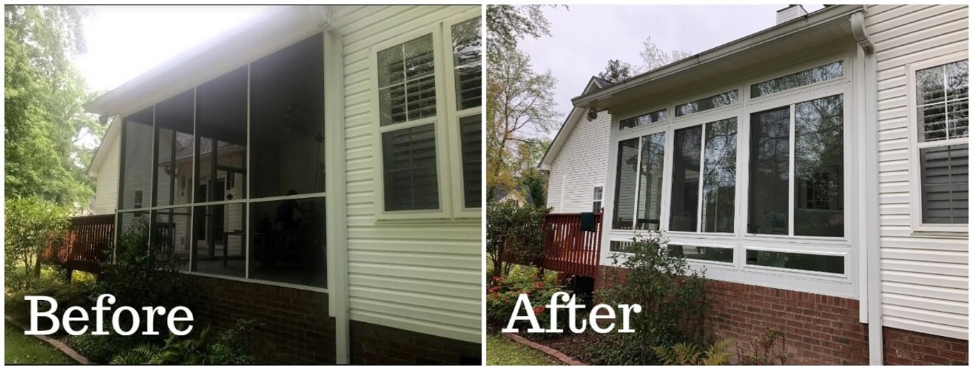 From screened porch to sunroom