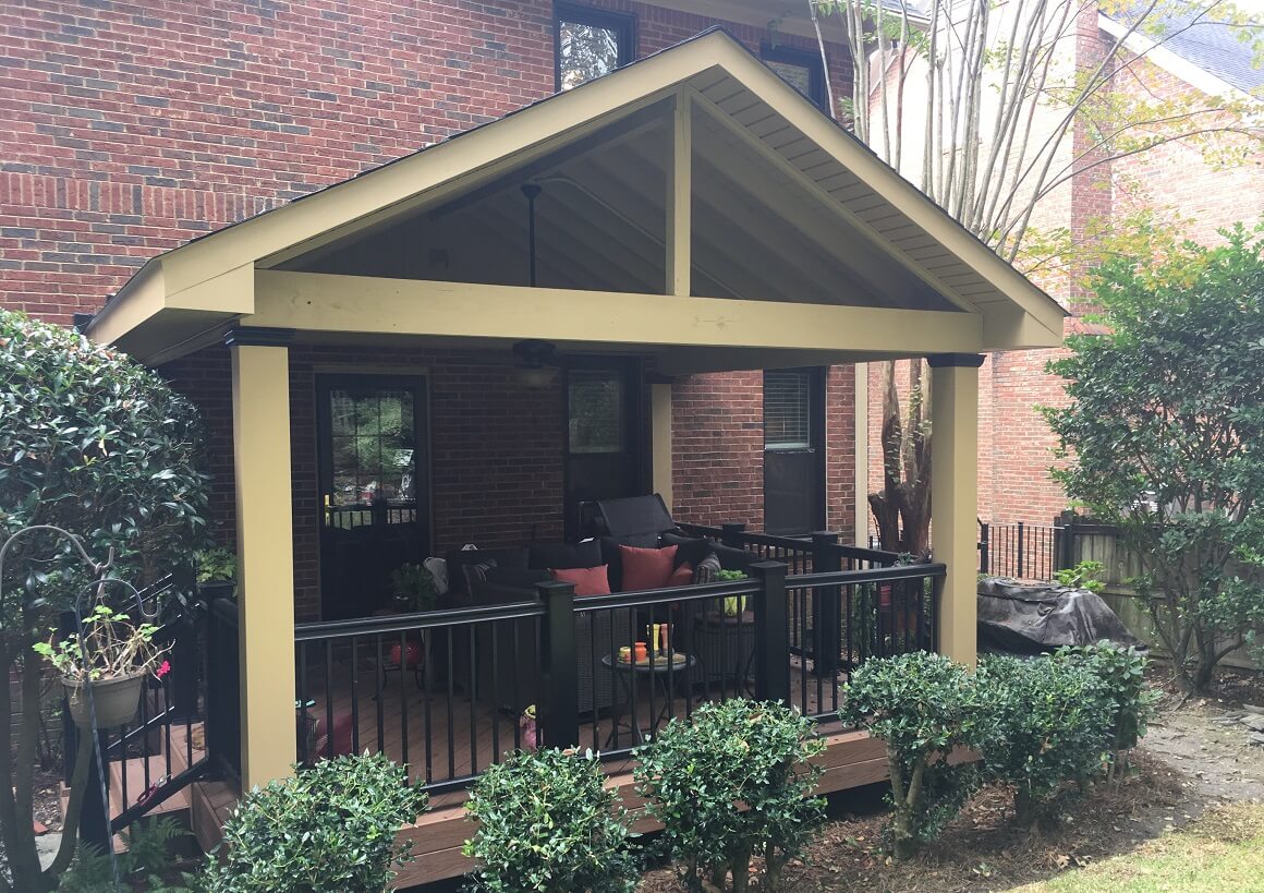 Custom deck and covered porch