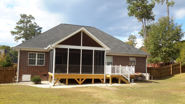 Deck and screened porch combination in Columbia SC