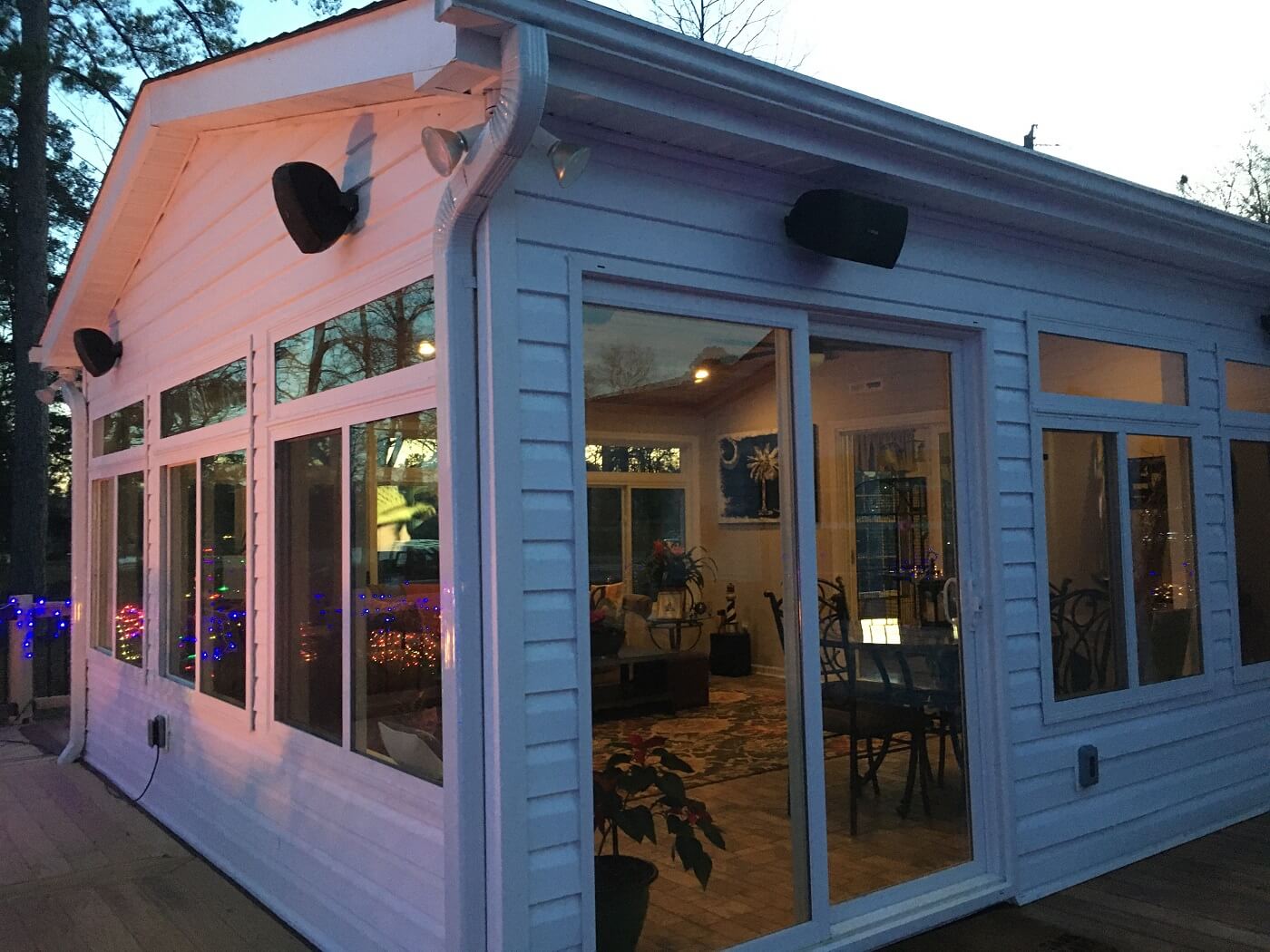 Exterior view of sunroom