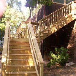 Large pressure treated deck on Saluda River in West Columbia SC by Archadeck of Central SC