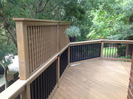 Louvred privacy wall from the side of deck in Forest Acres Columbia SC