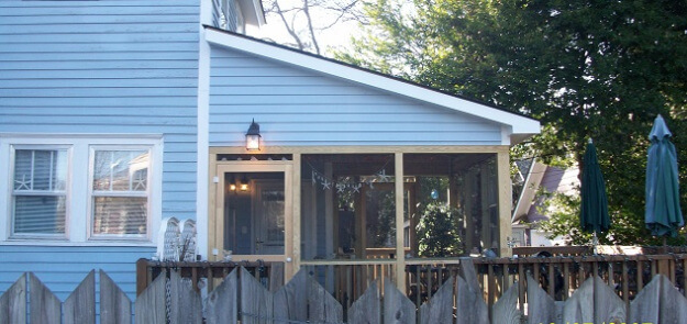 Completed deck-to- screened porch conversion in Columbia, SC.