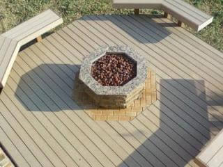 outdoor fire pit aerial photo