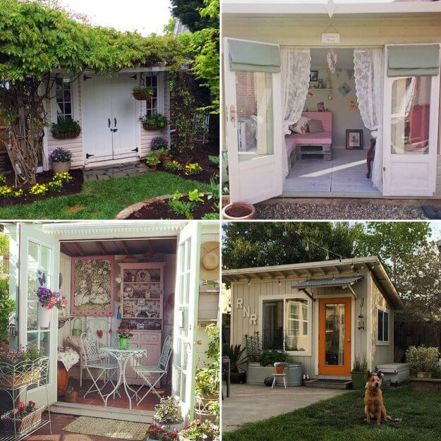 take a look at these inspirational She Shed designs courtesy of popsugar.com: