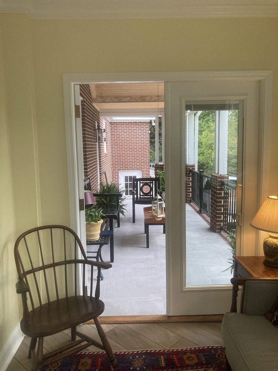 New sunroom and updated porch combination