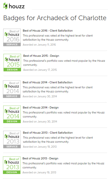 Houzz reviews for Archadeck of Charlotte 