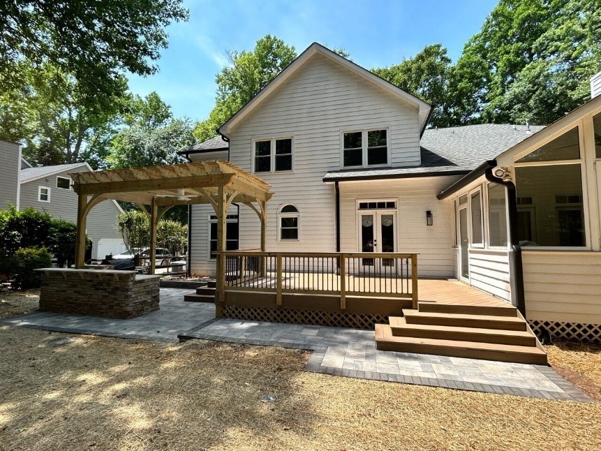 Huntsville Deck and Patio with Outdoor Kitchen and Pergola