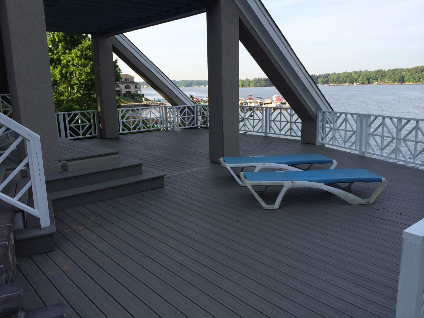 deck overlooking the lake