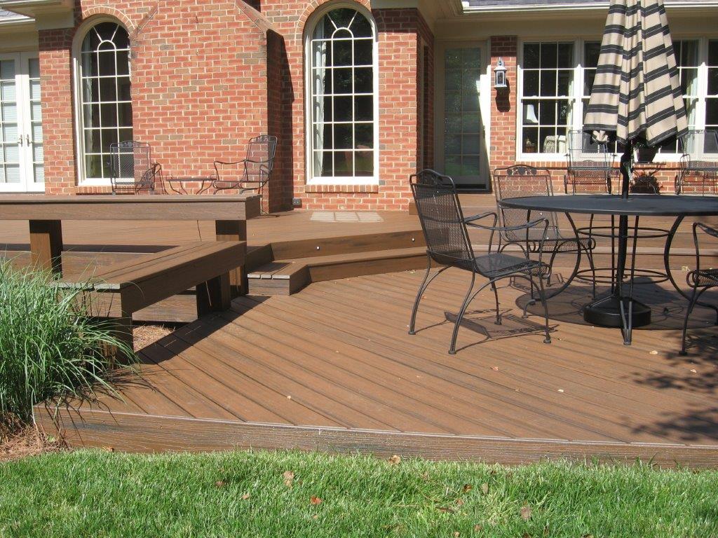 Deck with custom benches