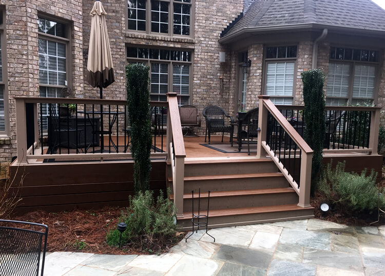 Custom deck with seating area