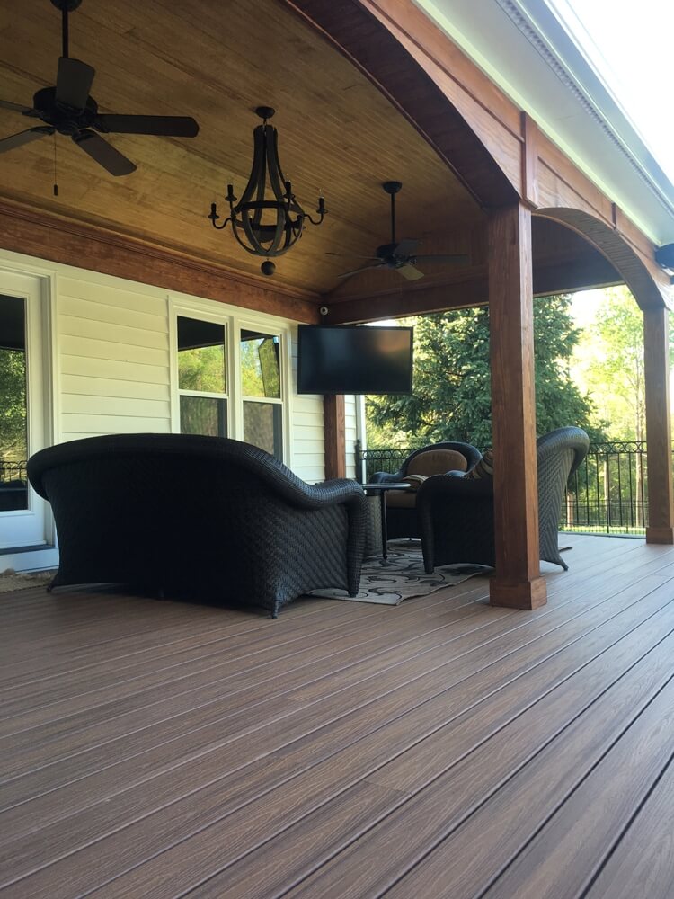 Trex Deck With Open Porch by Archadeck of Charlotte