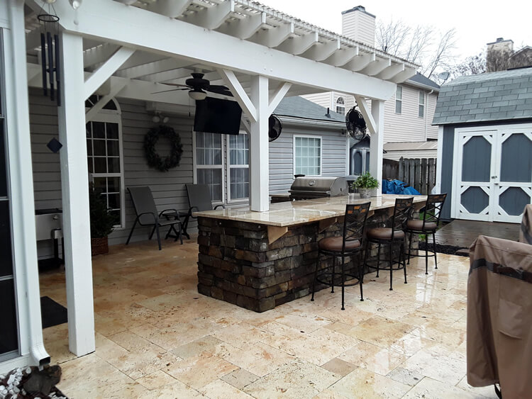 Adding Stone to Your Outdoor Living Charlotte Patio and Bar