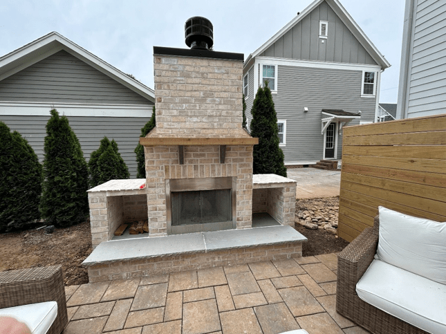 outdoor fireplace