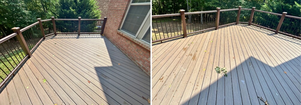 making a wood deck look composite