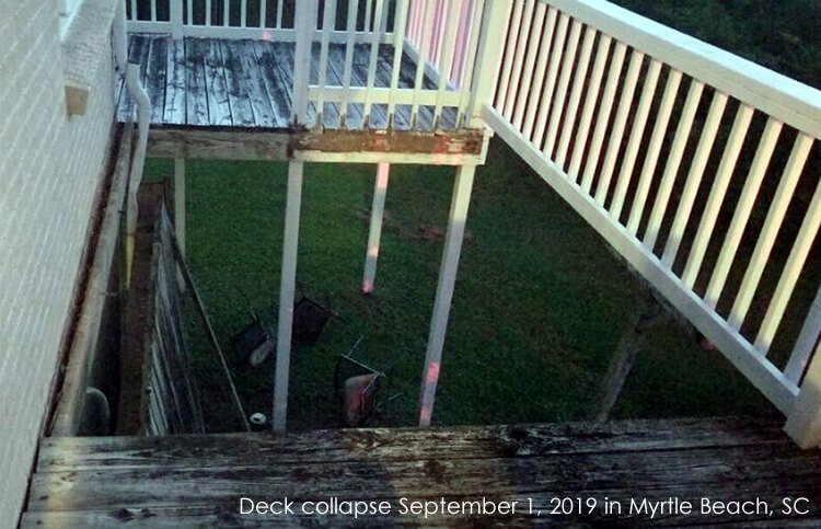 deck collapse in Myrtle Beach SC
