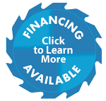 graphic of spinning blade with text, Financing Available Click to Learn More