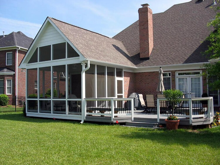 screened porch and composite deck