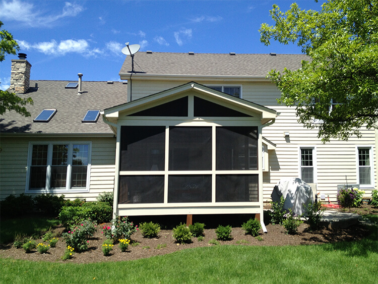 gable roof screened porch