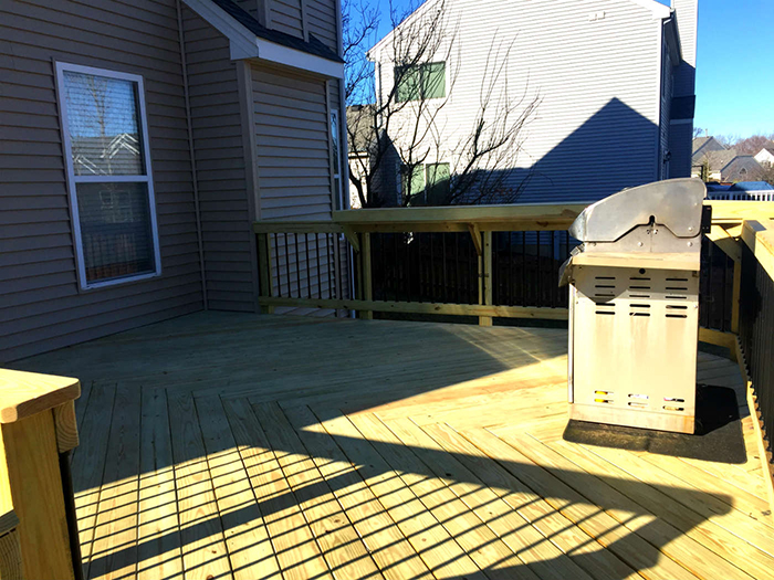 Deck with grill