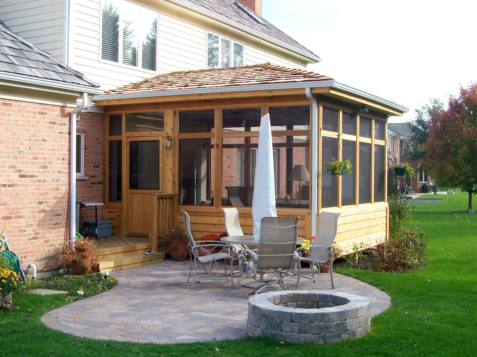 Custom wood porch