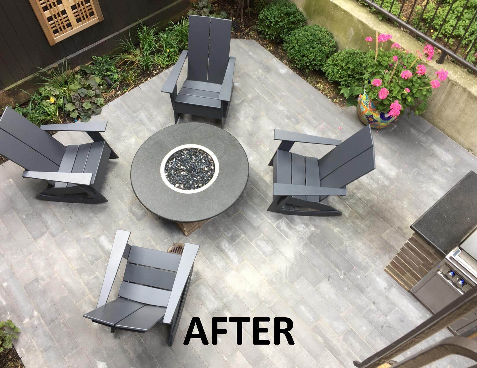 Roe Conn patio after