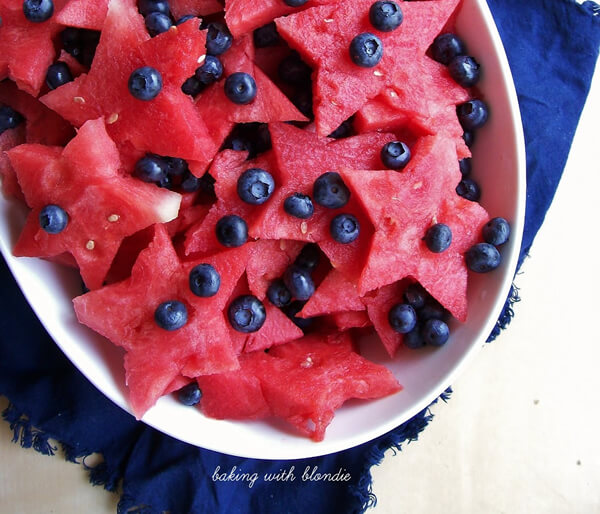 Watermelon blueberry salad