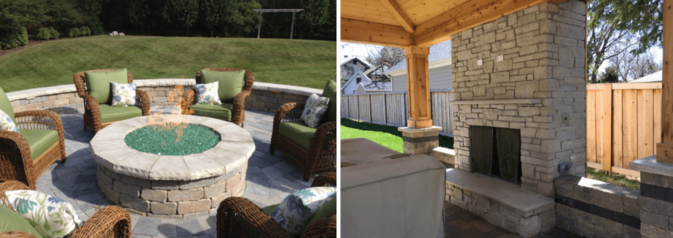 custom patios with fire features
