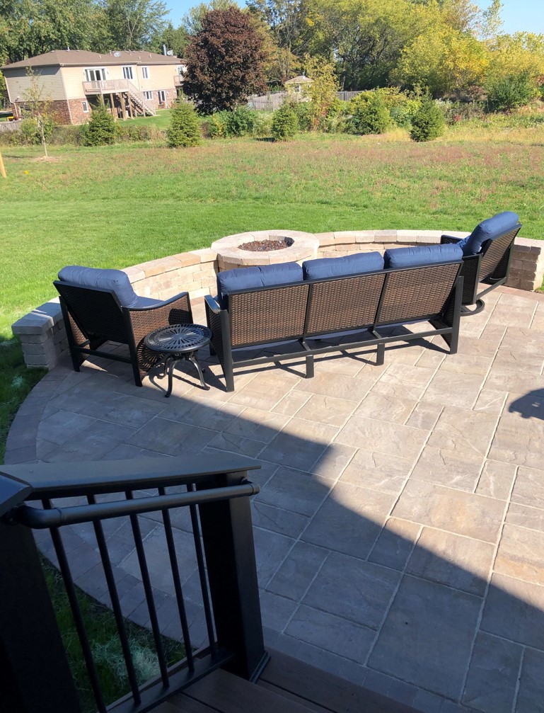 patio paver with firepit