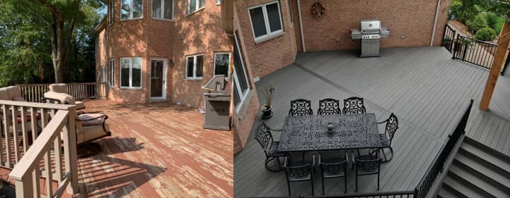 Before and After Chicagoland Timbertech Deck Builder